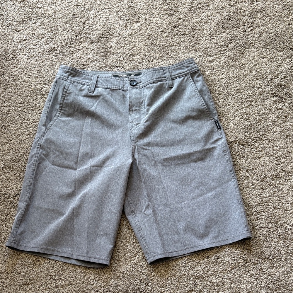 O'Neill Men's Gray Flat Front Hybrid Shorts